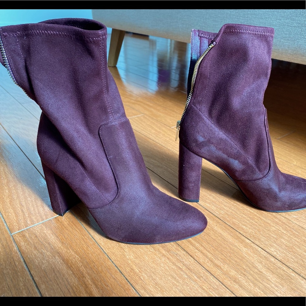 Heeled booties - worn only once - beautiful!